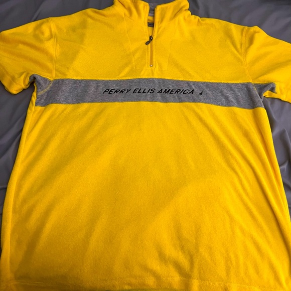 Vintage Perry Ellis America Active PE Quarter Zip Shirt - Picture 1 of 3